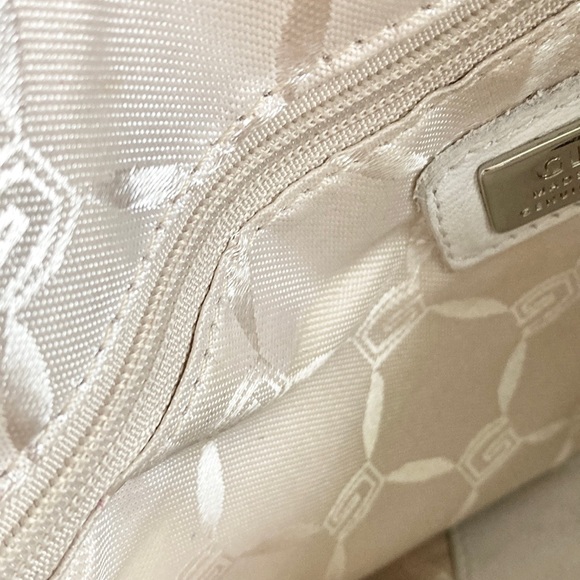 GIUDI genuine leather shoulder bag in white and maroon Made in Italy - Picture 7 of 14